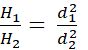 h1/h2=d1/d2