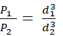 p1/p2=d1/d23